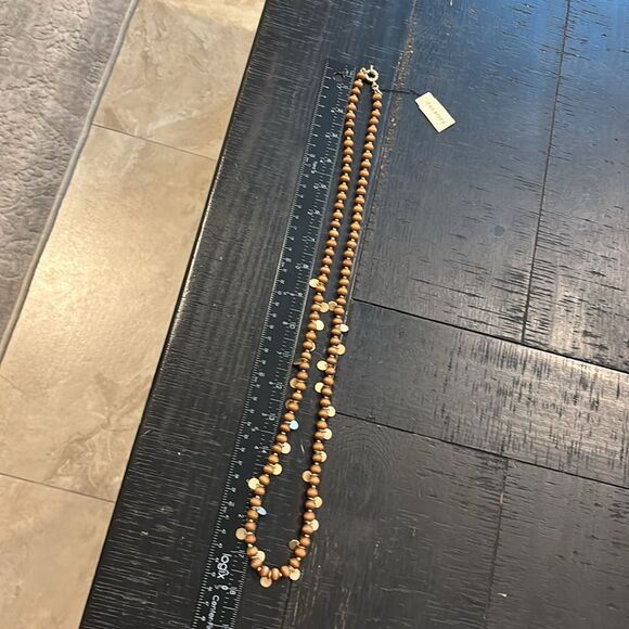 NWT Talbots Wood Bead Long Boho Necklace​ - Picture 4 of 5